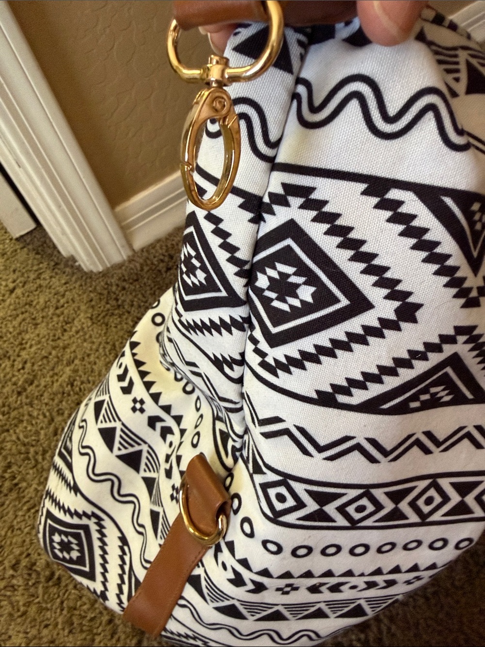 Geometric Weekender Tote - Picture 2 of 4